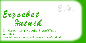 erzsebet hutnik business card